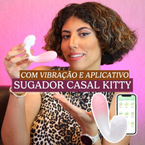 vibrador casal KITTY | com sugador e controle por aplicativo