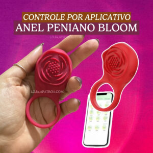 anel peniano BLOOM |  vibração no clitóris e controle por aplicativo