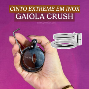 gaiola CRUSH | cinto de castidade extreme em aço inoxidável